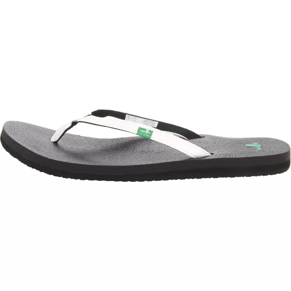Sanuk Womens Yoga Joy Sparkle FlipFlopWhite