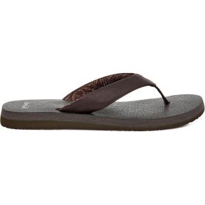 imageSanuk Yoga Mat II  Flip Flops for Women  Yoga Sandals For Women  Memory Foam FootbedBrown