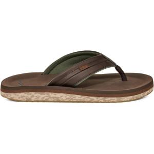 imageSanuk Mens Tide Rush  Flip Flops for Men  Mens Sandals  Beach Sandals  Water Friendly ampamp Lightweight  Comfort FootbedDark Brown