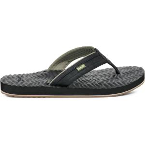 imageSanuk Mens Ziggy Plush  Flip Flops for Men  Mens Sandals  Beach Sandals  Water Friendly ampamp Lightweight  Comfort FootbedBlack