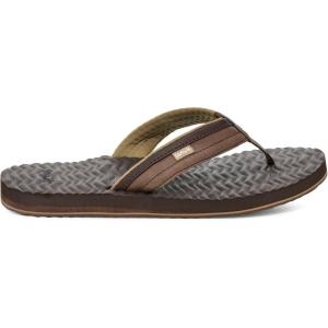 imageSanuk Mens Ziggy Plush  Flip Flops for Men  Mens Sandals  Beach Sandals  Water Friendly ampamp Lightweight  Comfort FootbedBrown