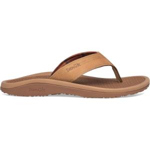 imageSanuk On the Rocks Mens Beach Sandals  Flip Flops for Men  Quick Dry FlipFlop Slides  Supportive ampamp Lightweight  Arch Support FootbedTan