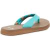imageSanuk Yoga Mat Vintage Floral  Flip Flops for Women  Yoga Sandals For Women  Womens Beach Sandals  Memory Foam FootbedAqua Splash