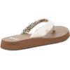 imageSanuk Yoga Mat Vintage Floral  Flip Flops for Women  Yoga Sandals For Women  Womens Beach Sandals  Memory Foam FootbedWhite