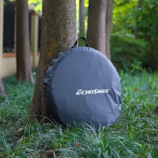 EchoSmile Camping Instant Tent 246810 Person Pop Up Tent Water Resistant Dome Tent Easy Setup for Camping Hiking and Outdoor Portable Tent with Carry Bag for 3 SeasonsWhite  Grey 4 Person