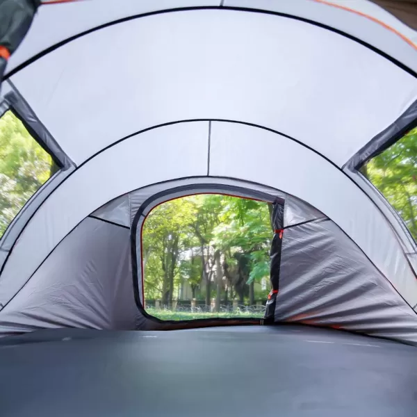 EchoSmile Camping Instant Tent 246810 Person Pop Up Tent Water Resistant Dome Tent Easy Setup for Camping Hiking and Outdoor Portable Tent with Carry Bag for 3 SeasonsWhite  Brown 4 Person