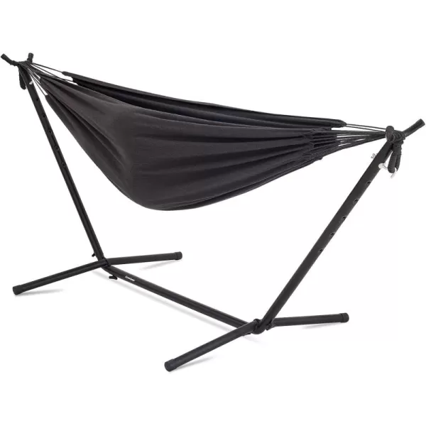 EchoSmile Double Hammock with Detachable Stand  Heavy Duty 2 Person Hammock  480 lbs Capacity  Adjustable Hooks  Durable Steel Frame for IndoorOutdoor Use  BlueGrey