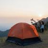 imageEchoSmile 2Person Camping Tent  Easy Setup Lightweight Shelter with RainflyBlack  Orange2 Person