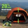 imageEchoSmile 2Person Camping Tent  Easy Setup Lightweight Shelter with RainflyBlack  Orange2 Person