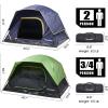 imageEchoSmile 2Person Camping Tent  Easy Setup Lightweight Shelter with RainflyNavy  Yellow2 Person