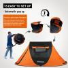 imageEchoSmile Camping Instant Pop Up Tent 246810 Person Water Resistant Dome Easy Setup for Camping Hiking and Outdoor Portable with Carry Bag 3 SeasonBlack  Orange 2 Person