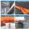 imageEchoSmile Camping Instant Pop Up Tent 246810 Person Water Resistant Dome Easy Setup for Camping Hiking and Outdoor Portable with Carry Bag 3 SeasonBlack  Orange 6 Person