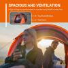imageEchoSmile Camping Instant Pop Up Tent 246810 Person Water Resistant Dome Easy Setup for Camping Hiking and Outdoor Portable with Carry Bag 3 SeasonBlack  Orange 2 Person
