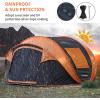 imageEchoSmile Camping Instant Pop Up Tent 246810 Person Water Resistant Dome Easy Setup for Camping Hiking and Outdoor Portable with Carry Bag 3 SeasonBlack  Orange 6 Person