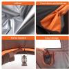 imageEchoSmile Camping Instant Pop Up Tent 246810 Person Water Resistant Dome Easy Setup for Camping Hiking and Outdoor Portable with Carry Bag 3 SeasonBlack  Orange 4 Person