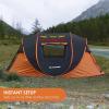 imageEchoSmile Camping Instant Pop Up Tent 246810 Person Water Resistant Dome Easy Setup for Camping Hiking and Outdoor Portable with Carry Bag 3 SeasonBlack  Orange 4 Person