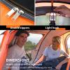 imageEchoSmile Camping Instant Pop Up Tent 246810 Person Water Resistant Dome Easy Setup for Camping Hiking and Outdoor Portable with Carry Bag 3 SeasonBlack  Orange 2 Person