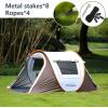 imageEchoSmile Camping Instant Pop Up Tent 246810 Person Water Resistant Dome Easy Setup for Camping Hiking and Outdoor Portable with Carry Bag 3 SeasonWhite  Brown 2 Person