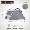 imageEchoSmile Camping Instant Pop Up Tent 246810 Person Water Resistant Dome Easy Setup for Camping Hiking and Outdoor Portable with Carry Bag 3 SeasonWhite  Gray 2 Person