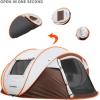 imageEchoSmile Camping Instant Pop Up Tent 246810 Person Water Resistant Dome Easy Setup for Camping Hiking and Outdoor Portable with Carry Bag 3 SeasonWhite  Brown 4 Person