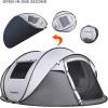 imageEchoSmile Camping Instant Pop Up Tent 246810 Person Water Resistant Dome Easy Setup for Camping Hiking and Outdoor Portable with Carry Bag 3 SeasonWhite  Grey 4 Person