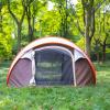 imageEchoSmile Camping Instant Pop Up Tent 246810 Person Water Resistant Dome Easy Setup for Camping Hiking and Outdoor Portable with Carry Bag 3 SeasonWhite  Brown 4 Person