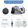 imageEchoSmile Camping Instant Pop Up Tent 246810 Person Water Resistant Dome Easy Setup for Camping Hiking and Outdoor Portable with Carry Bag 3 SeasonWhite  Grey 6 Person
