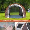 imageEchoSmile Camping Instant Pop Up Tent 246810 Person Water Resistant Dome Easy Setup for Camping Hiking and Outdoor Portable with Carry Bag 3 SeasonWhite  Brown 2 Person