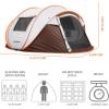 imageEchoSmile Camping Instant Pop Up Tent 246810 Person Water Resistant Dome Easy Setup for Camping Hiking and Outdoor Portable with Carry Bag 3 SeasonWhite  Brown 4 Person