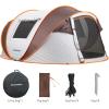 imageEchoSmile Camping Instant Pop Up Tent 246810 Person Water Resistant Dome Easy Setup for Camping Hiking and Outdoor Portable with Carry Bag 3 SeasonWhite  Brown 6 Person