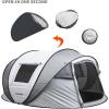 imageEchoSmile Camping Instant Pop Up Tent 246810 Person Water Resistant Dome Easy Setup for Camping Hiking and Outdoor Portable with Carry Bag 3 SeasonWhite  Grey 6 Person