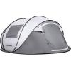 imageEchoSmile Camping Instant Pop Up Tent 246810 Person Water Resistant Dome Easy Setup for Camping Hiking and Outdoor Portable with Carry Bag 3 SeasonWhite  Grey 4 Person