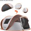 imageEchoSmile Camping Instant Pop Up Tent 246810 Person Water Resistant Dome Easy Setup for Camping Hiking and Outdoor Portable with Carry Bag 3 SeasonWhite  Brown 6 Person