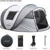 imageEchoSmile Camping Instant Pop Up Tent 246810 Person Water Resistant Dome Easy Setup for Camping Hiking and Outdoor Portable with Carry Bag 3 SeasonWhite  Grey 6 Person
