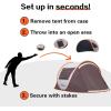 imageEchoSmile Camping Instant Pop Up Tent 246810 Person Water Resistant Dome Easy Setup for Camping Hiking and Outdoor Portable with Carry Bag 3 SeasonWhite  Brown 2 Person