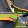 imageEchoSmile Camping Tent with Vestibule 234 Person Water Resistant Dome Portable with Rainfly ampamp Carry Bag Easy Setup for Outdoor Camping 3 SeasonBlack  Orange4 Person