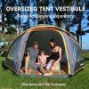 imageEchoSmile Camping Tent with Vestibule 234 Person Water Resistant Dome Portable with Rainfly ampamp Carry Bag Easy Setup for Outdoor Camping 3 SeasonBlack  Orange4 Person