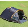 imageEchoSmile Camping Tent with Vestibule 234 Person Water Resistant Dome Portable with Rainfly ampamp Carry Bag Easy Setup for Outdoor Camping 3 SeasonBlack  Orange4 Person