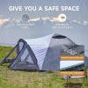 imageEchoSmile Camping Tent with Vestibule 234 Person Water Resistant Dome Portable with Rainfly ampamp Carry Bag Easy Setup for Outdoor Camping 3 SeasonGray  White4 Person