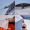 imageEchoSmile Camping Tent with Vestibule 234 Person Water Resistant Dome Portable with Rainfly ampamp Carry Bag Easy Setup for Outdoor Camping 3 SeasonGray  White4 Person