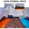 imageEchoSmile Camping Tent with Vestibule 234 Person Water Resistant Dome Portable with Rainfly ampamp Carry Bag Easy Setup for Outdoor Camping 3 SeasonGray  White4 Person