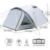 imageEchoSmile Camping Tent with Vestibule 234 Person Water Resistant Dome Portable with Rainfly ampamp Carry Bag Easy Setup for Outdoor Camping 3 SeasonWhite  Gray4 Person