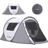 imageEchoSmile Camping Instant Pop Up Tent 246810 Person Water Resistant Dome Easy Setup for Camping Hiking and Outdoor Portable with Carry Bag 3 SeasonWhite  Gray 2 Person