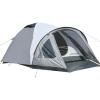 imageEchoSmile Camping Tent with Vestibule 234 Person Water Resistant Dome Portable with Rainfly ampamp Carry Bag Easy Setup for Outdoor Camping 3 SeasonGray  White4 Person