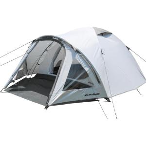 imageEchoSmile Camping Tent with Vestibule 234 Person Water Resistant Dome Portable with Rainfly ampamp Carry Bag Easy Setup for Outdoor Camping 3 SeasonWhite  Gray4 Person