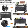 imageEchoSmile Collapsible Foldable Extended Wagon with 500lbs Weight Capacity 300L Folding Utility Wagon Cart with Big AllTerrain Wheels for BeachSportGargenampampGroceryBlackBlack