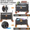 imageEchoSmile Collapsible Foldable Extended Wagon with 500lbs Weight Capacity 300L Folding Utility Wagon Cart with Big AllTerrain Wheels for BeachSportGargenampampGroceryBlackBlack  Orange
