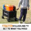 imageEchoSmile Collapsible Folding Wagon Cart with AllTerrain Wide Wheels Heavy Duty Garden Cart with 350lbs CapacityPortable Lightweight Rolling Wagon Cart for Camping Beach Sports ShoppingBlackBlack