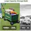 imageEchoSmile Collapsible Wagon Cart for Camping ampamp Beach  Heavy Duty 400lbs Capacity AllTerrain Cart with Wide Wheels Portable Folding Utility Wagon for Grocery Garden SportsBlackGreenyellow