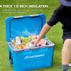 imageEchoSmile UltraLight Hard Cooler 35L37qt Outdoor Insulated Ice Chest BoxBlue